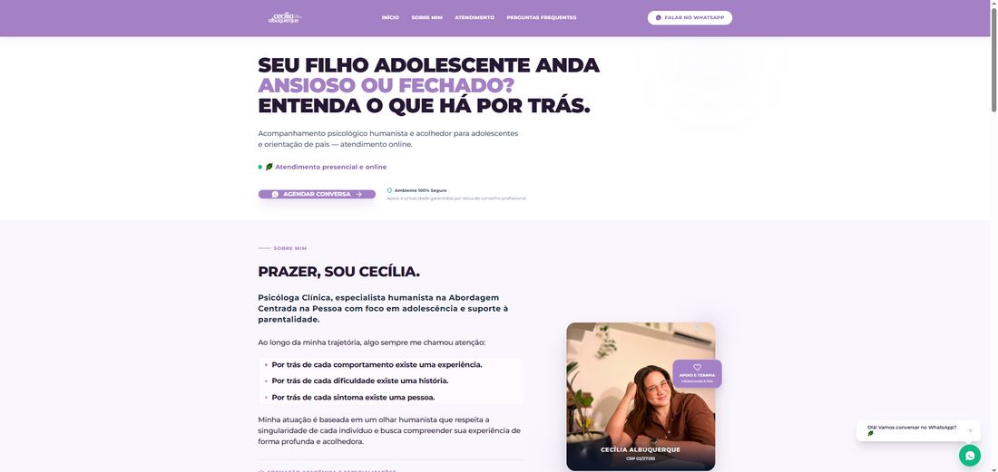 Site institucional Cecília Albuquerque