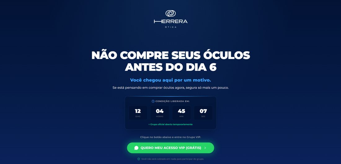 Landing page Herrera Ótica